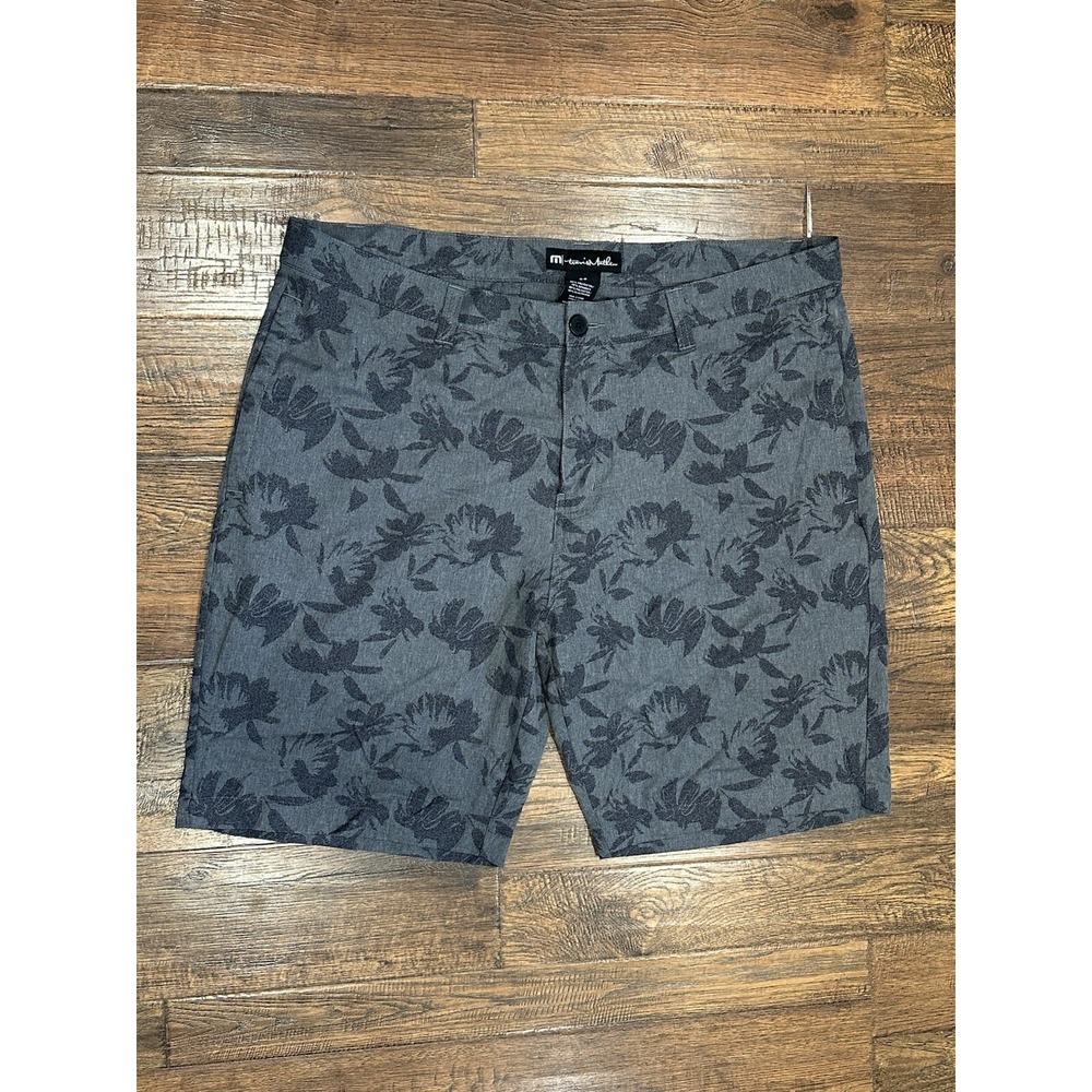 Travis Mathew Shorts‎ Mens 38 Slate Gray Floral Inlet Hybrid Performance Chino